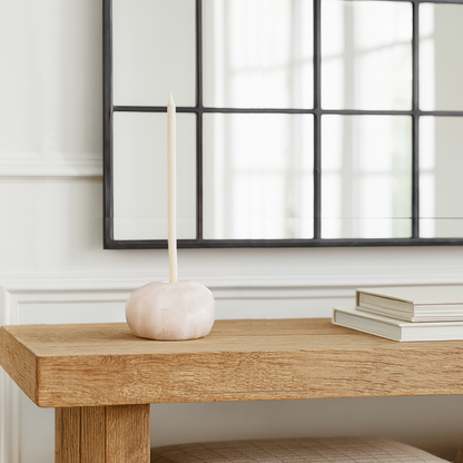 Organic Stone Candle Stand  - Onyx