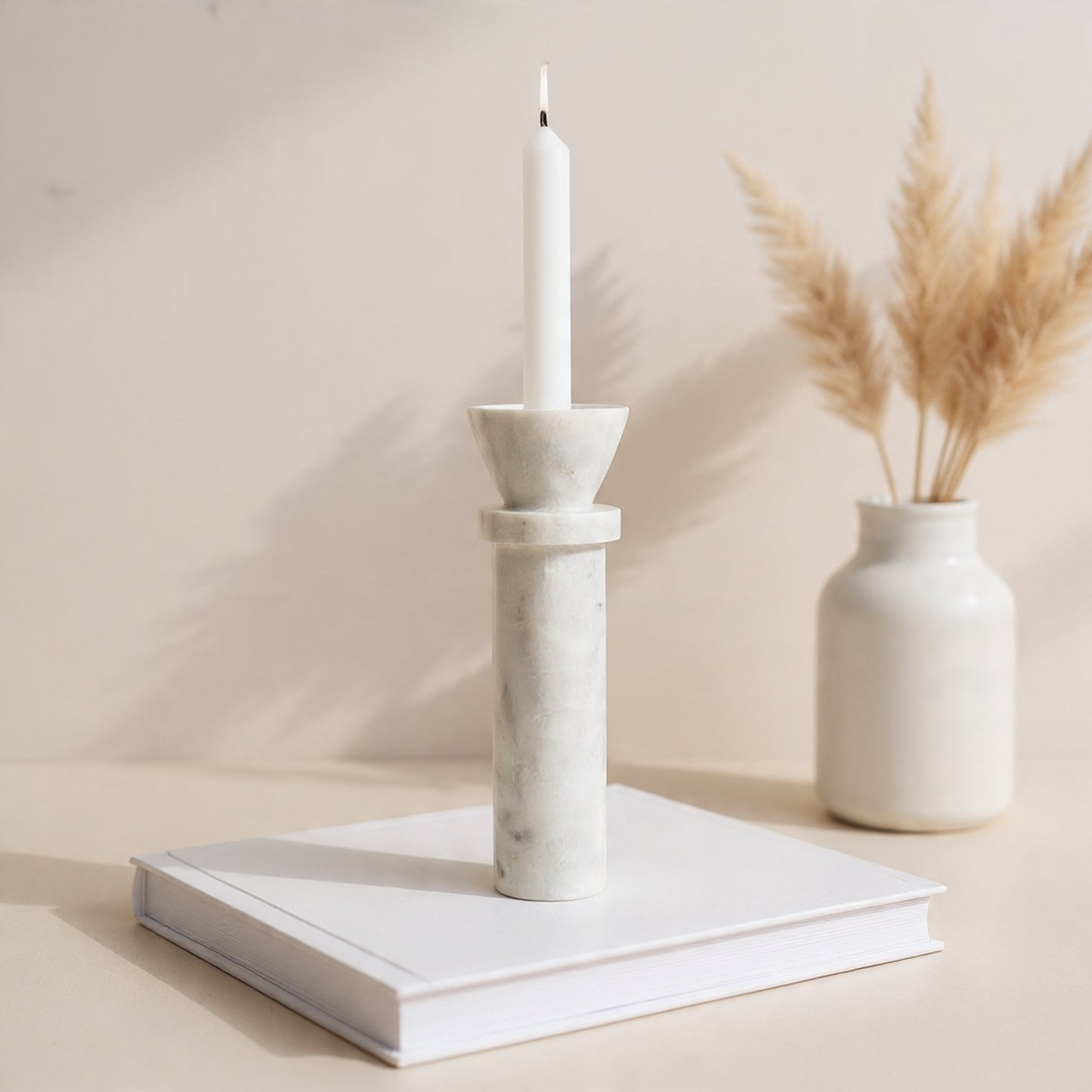 Torch Candle Stand - Gray