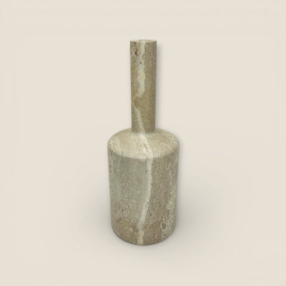 Funnel Neck Ornament Bottle - Travertine