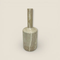 Funnel Neck Ornament Bottle - Travertine