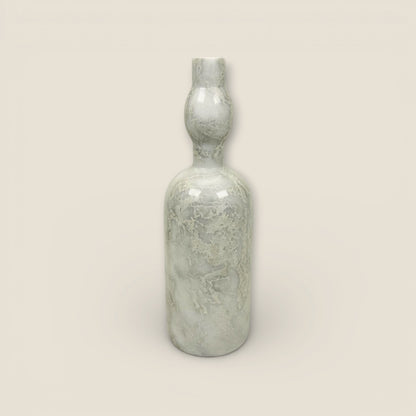 Bulged Ornament Bottle - Gray