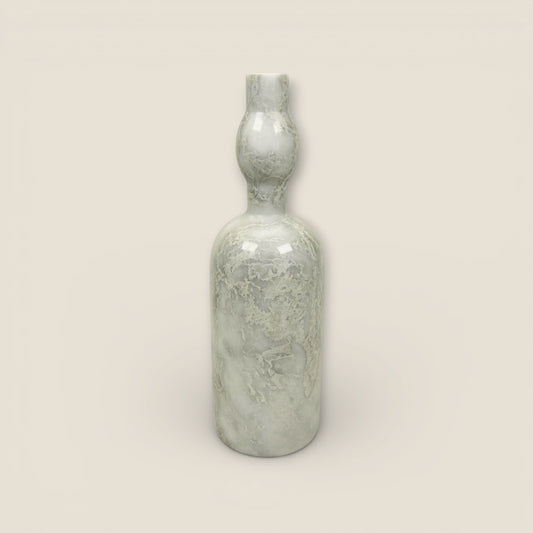Bulged Ornament Bottle - Gray