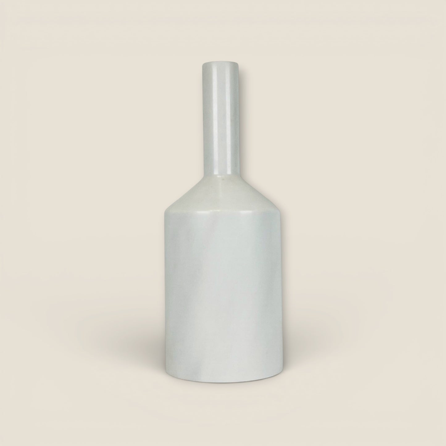 Funnel Neck Ornament Bottle - White