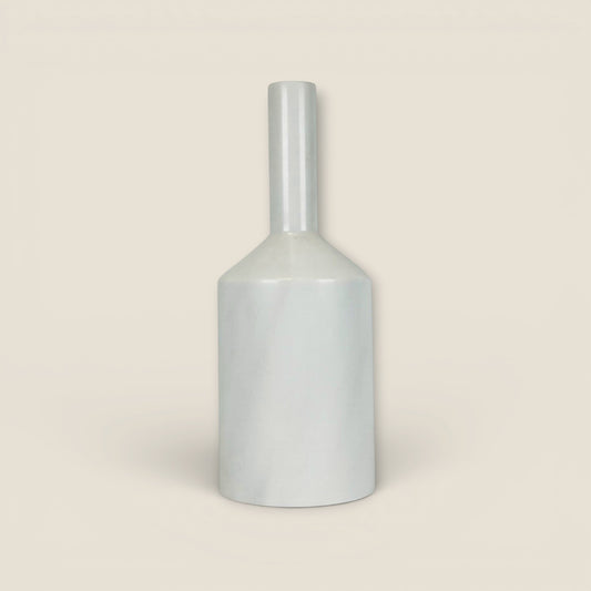 Funnel Neck Ornament Bottle - White