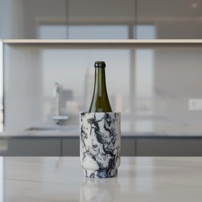 Marble Bottle Holder - Red & White