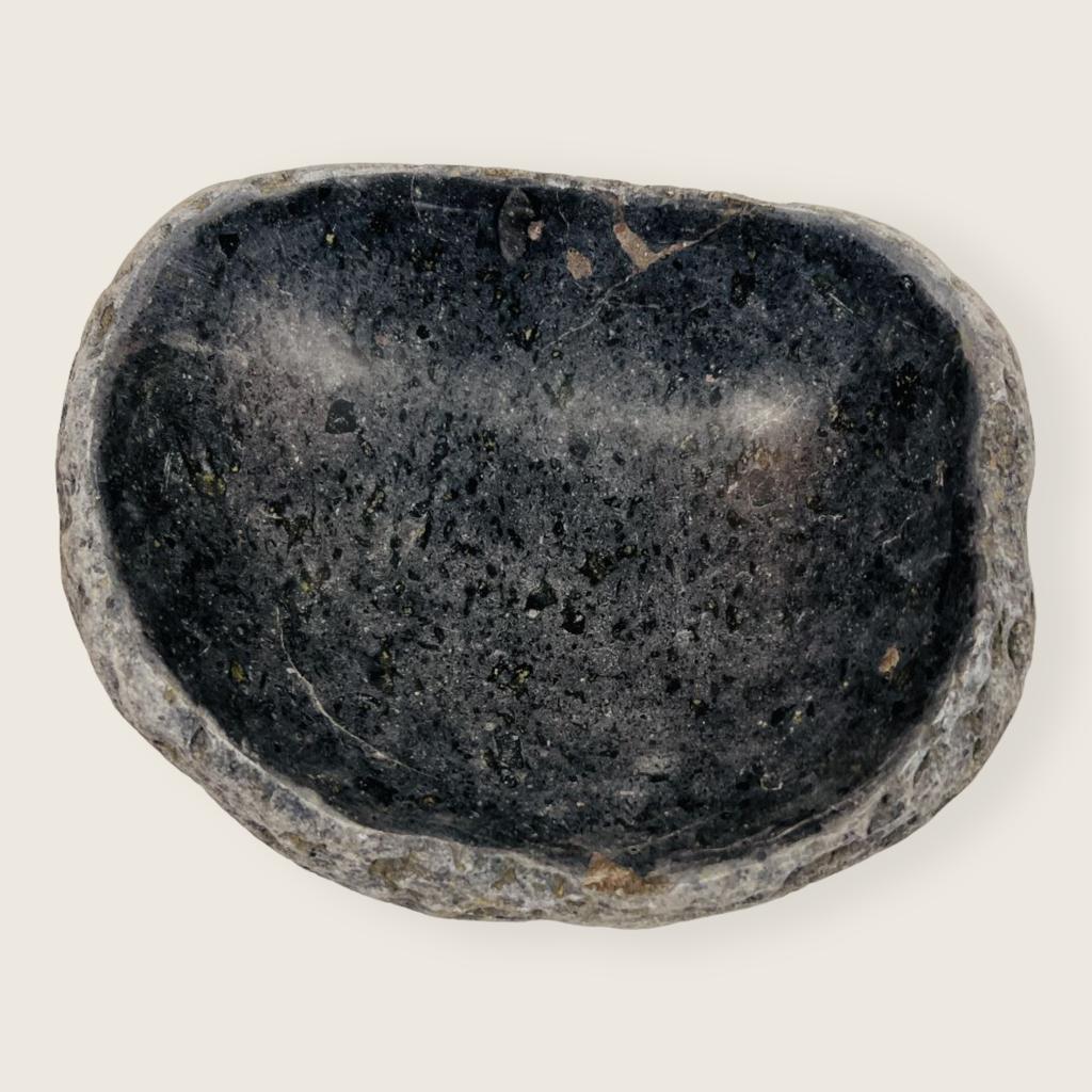 Deep Black Splotched Bowl