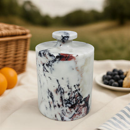 Monochrome Jar - Red & White