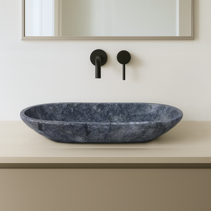 Capsule Sink - Blue & Black