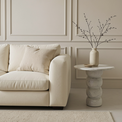 Driftstone Round Table - White