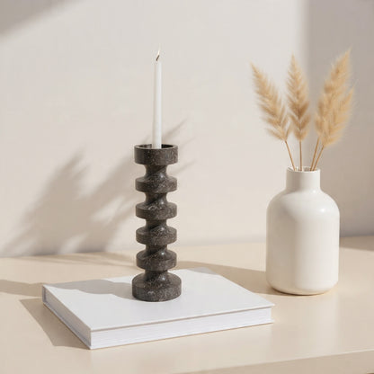 Accordian Candle Stand - Brown