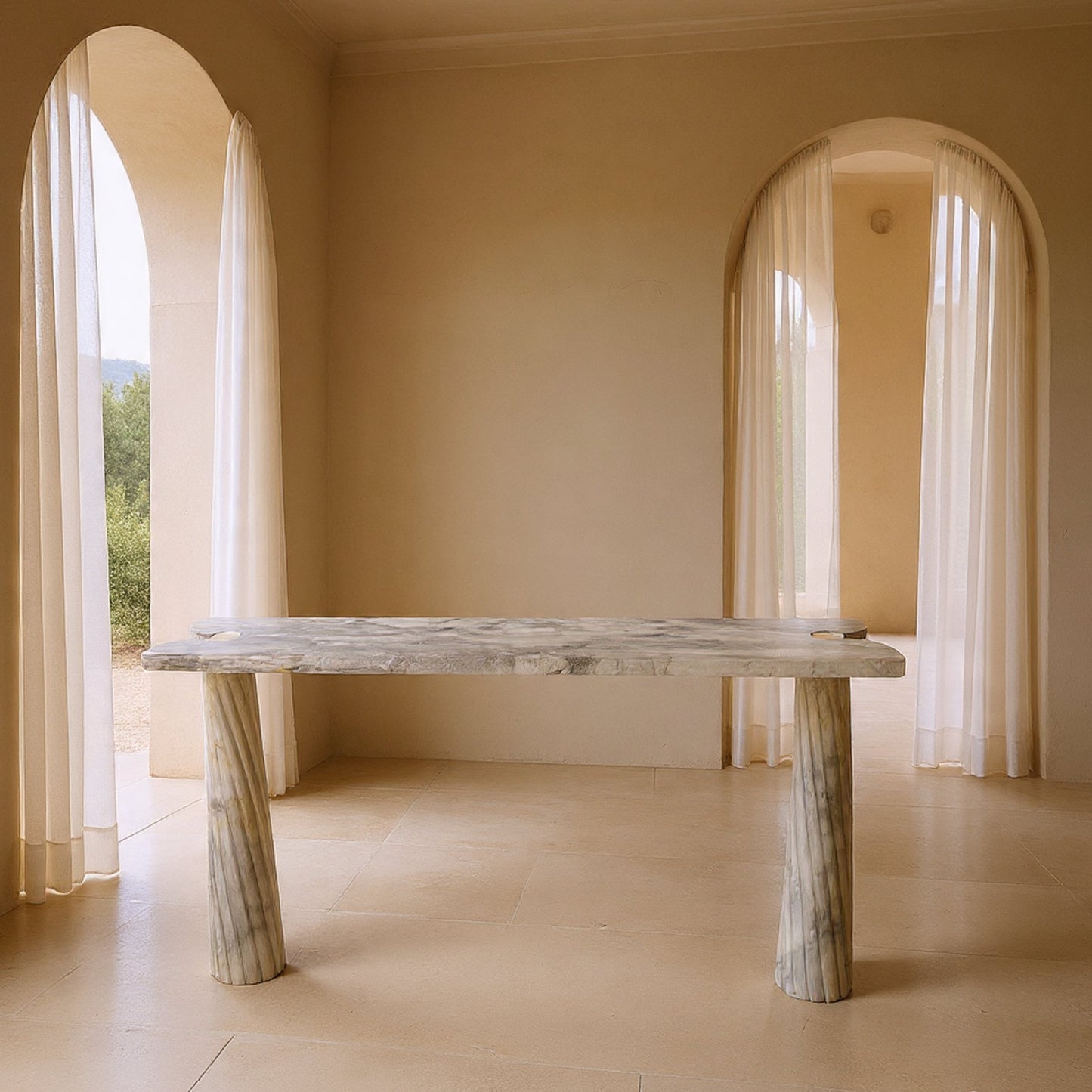 Grey Marble Console Table