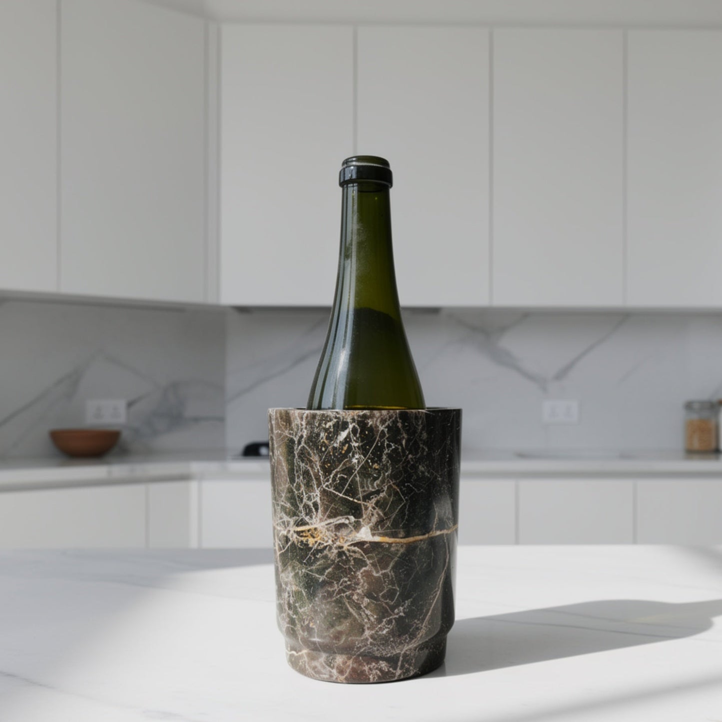 Marble Bottle Holder - Black