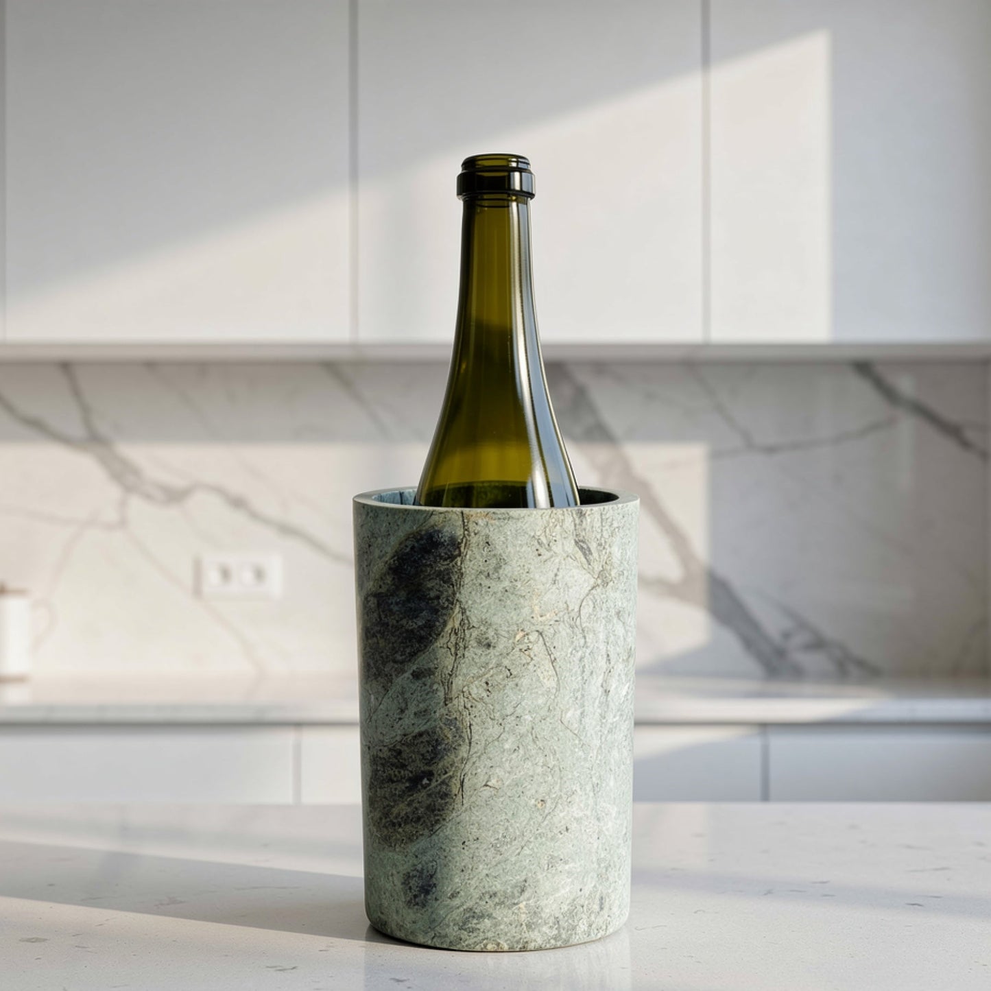 Marble Bottle Holder - Green