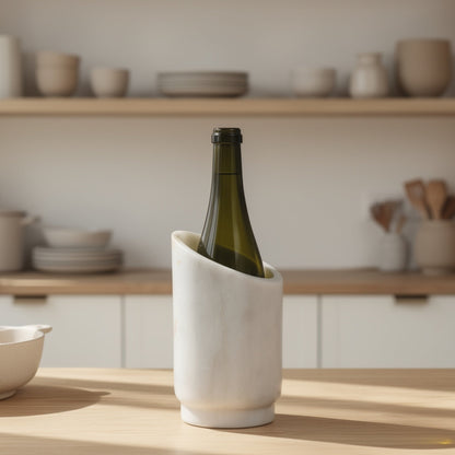 Sliced Marble Bottle Holder - Golden
