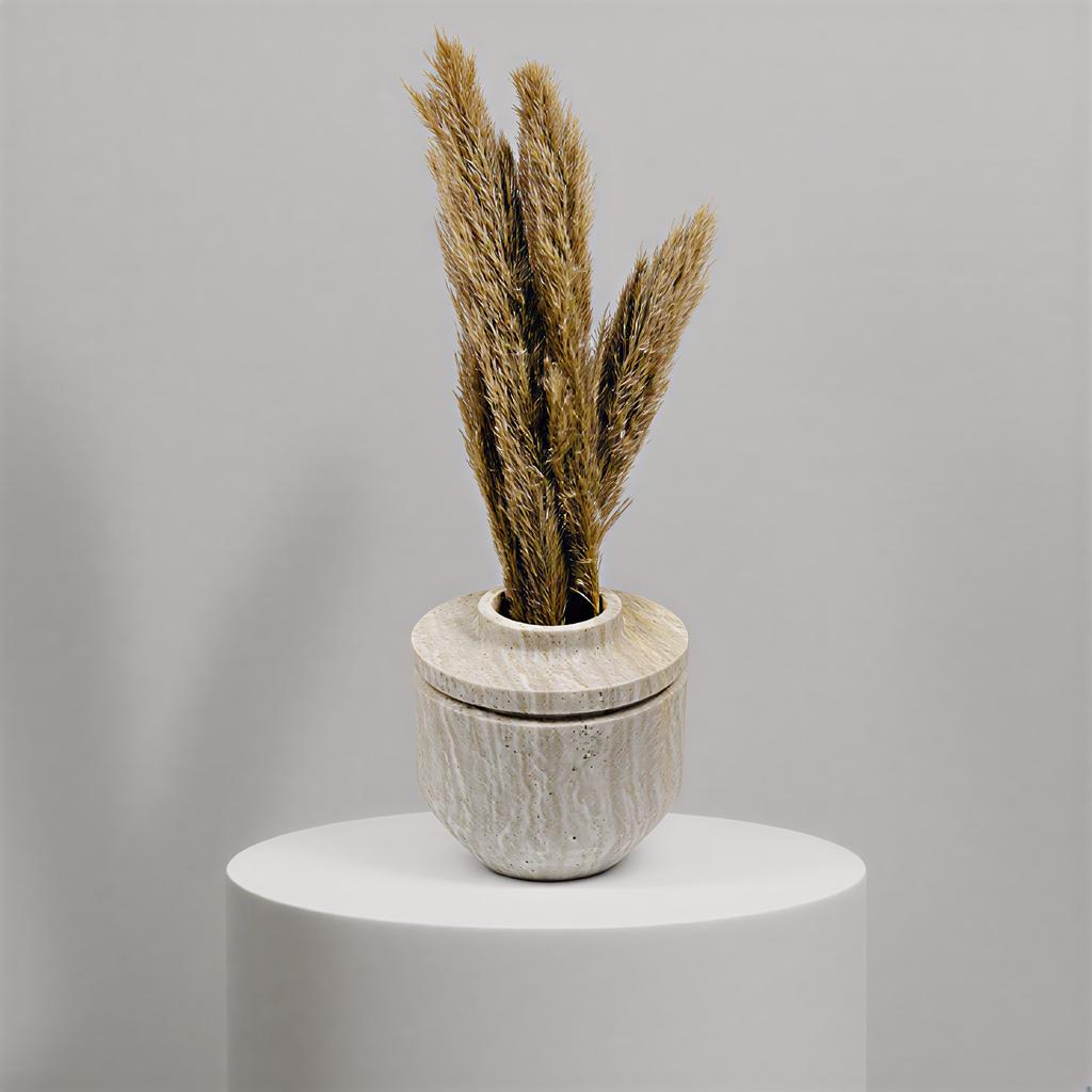 Assorted Vase - Travertine