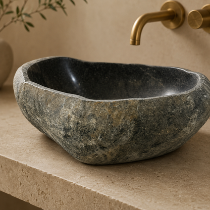 Midnight Blue Sink - River Stone