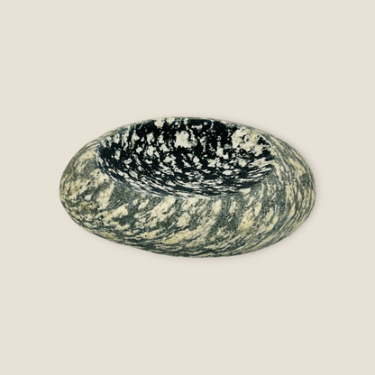 White Splotched Soap Dish - Riverstone
