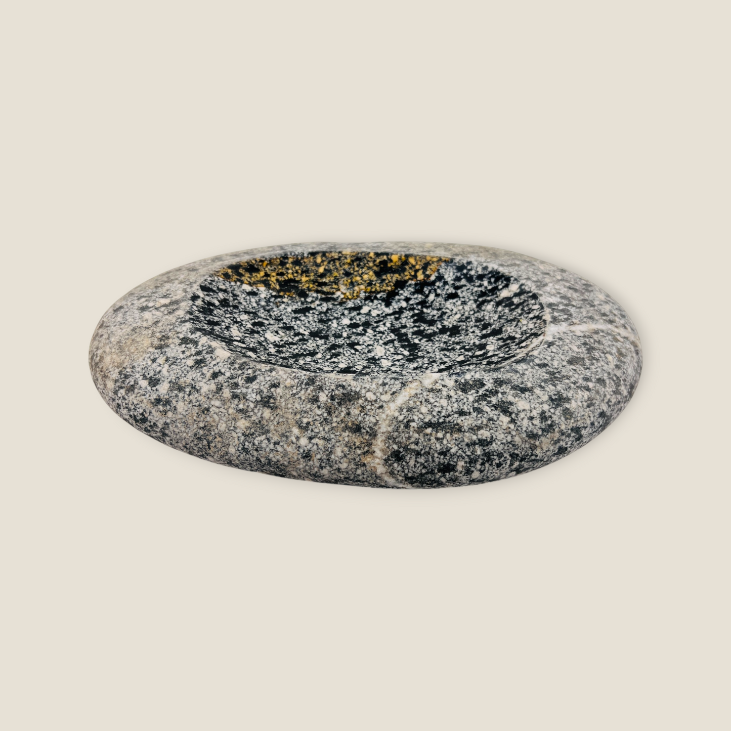 White lined Spotted Soap Dish - Riverstone