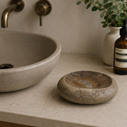 Amber Webbed Soap Dish - Riverstone