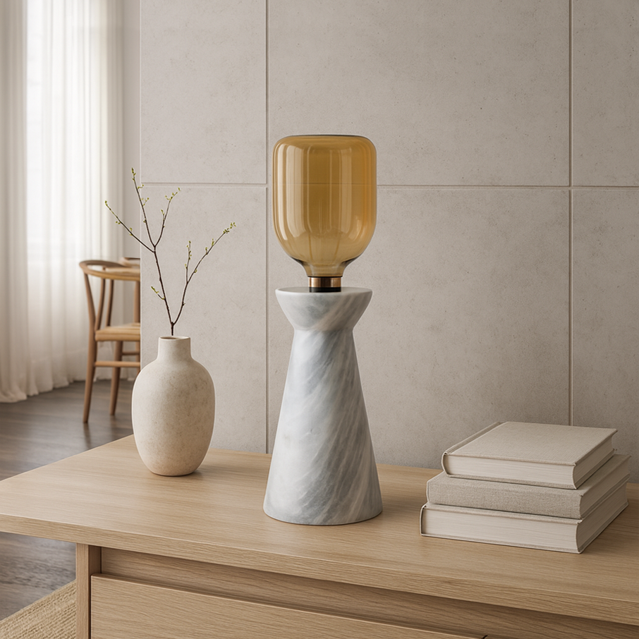 Funnel Table Lamp - Gray