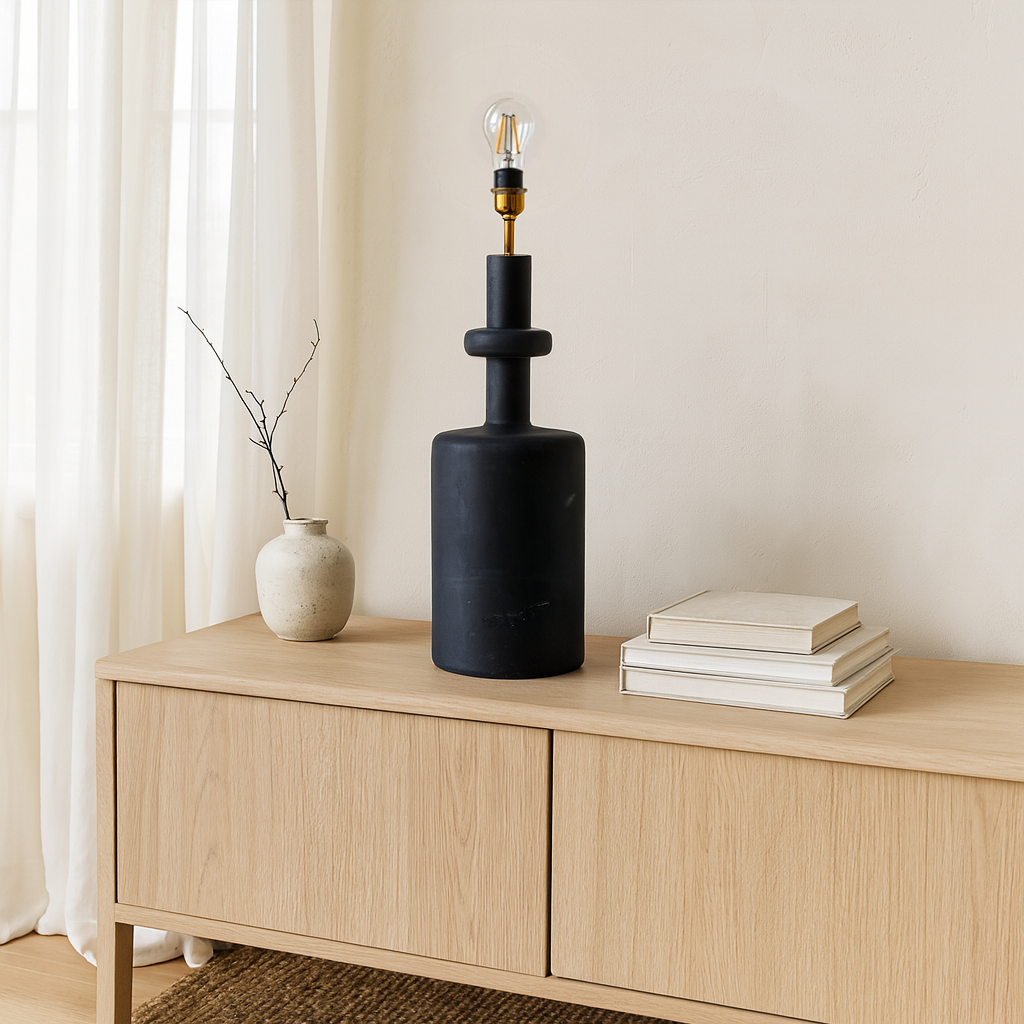 Bottleneck Table Lamp - Black