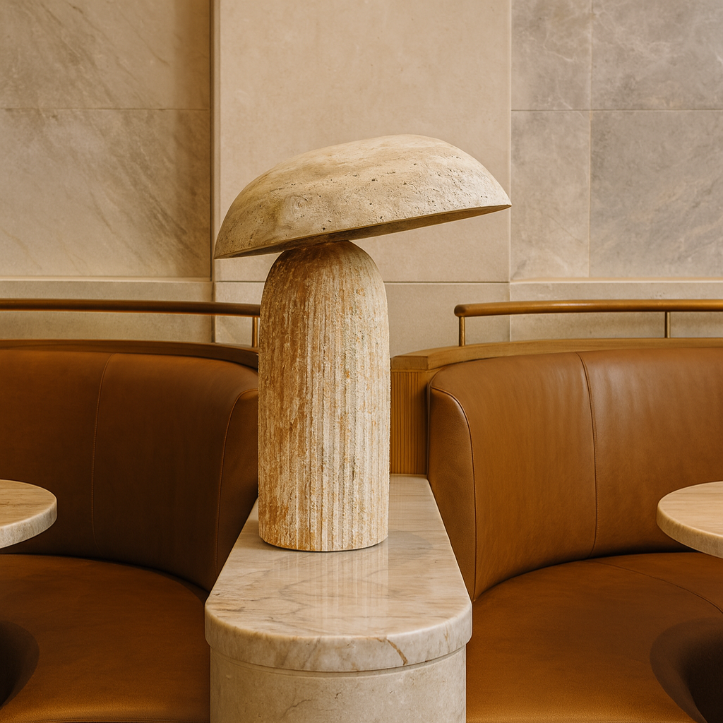 Umbrella Lamp - Travertine