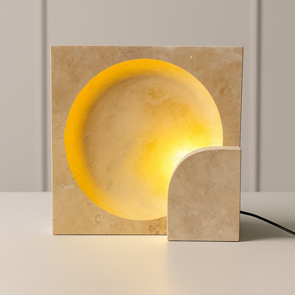Eclipse Table Lamp - Travertine