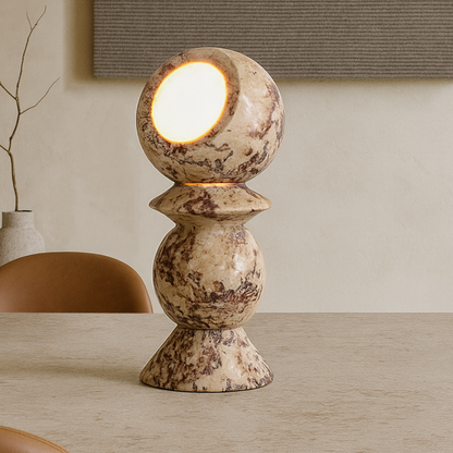 Totem Table Lamp / Floor Lamp - Red & White