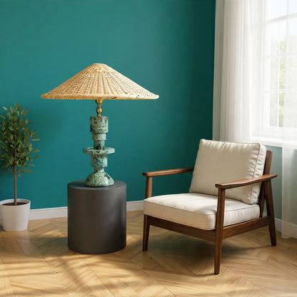Beaded Table Lamp - Green
