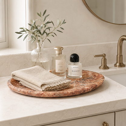 Sienna Eye-Shaped Marble Tray