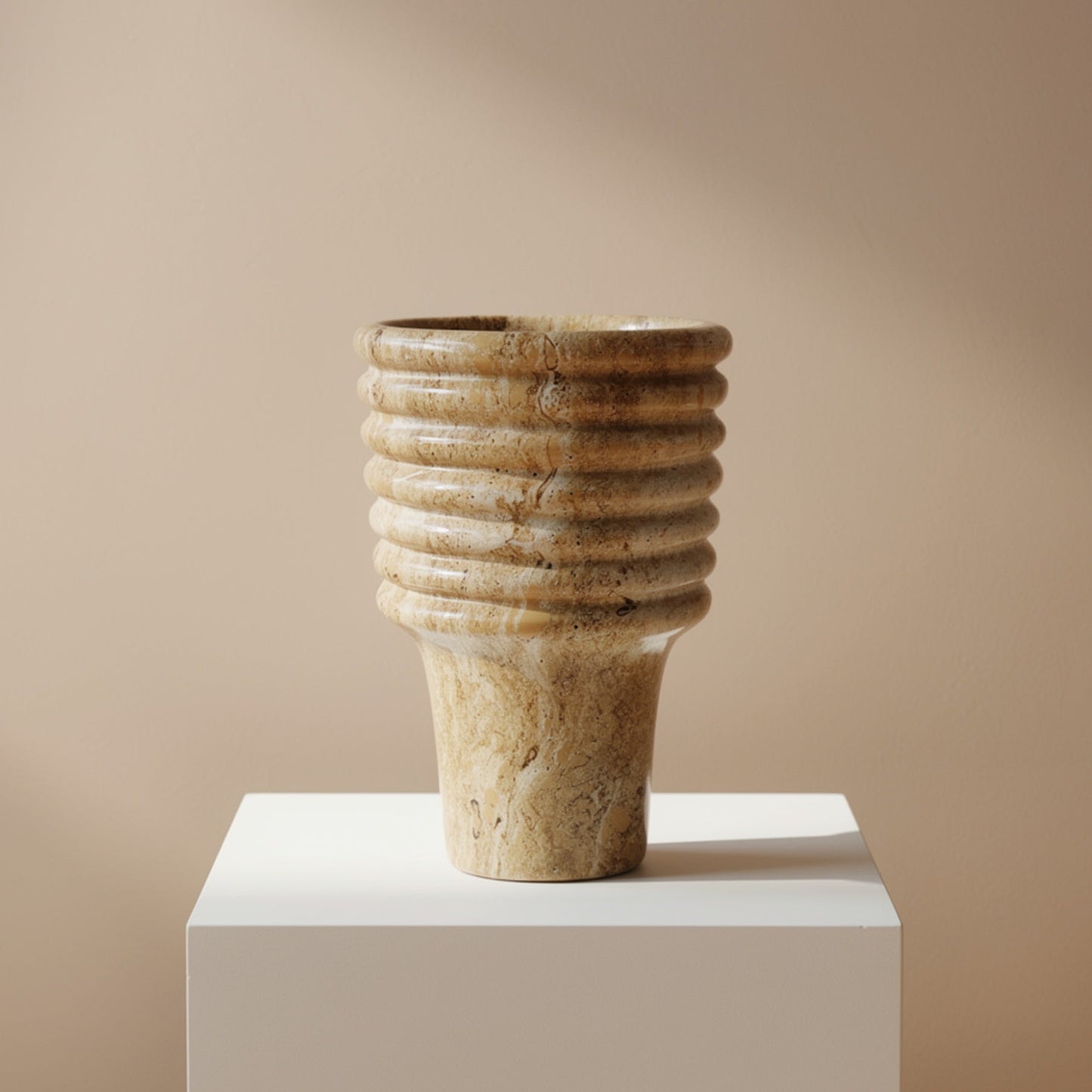 Echo Vase - Travertine