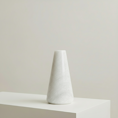 Funnel Vase - White