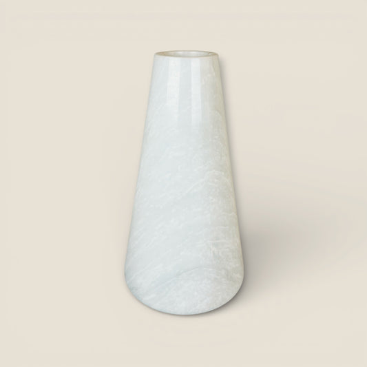 Funnel Vase - White