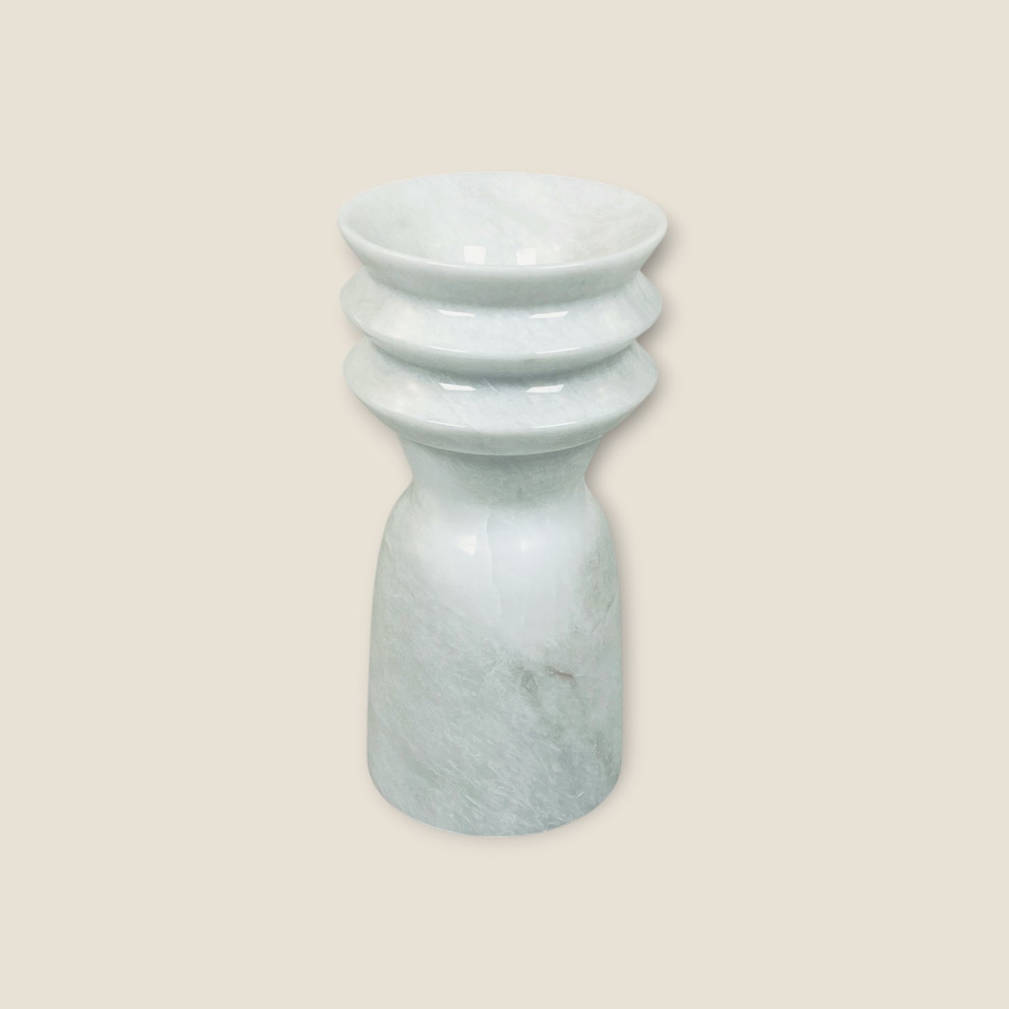 Ribbed Vase - Gray