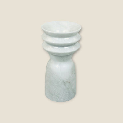 Ribbed Vase - Gray