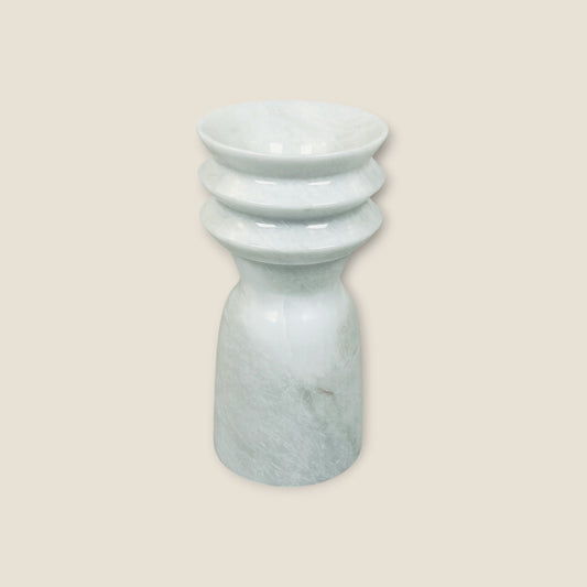 Ribbed Vase - Gray