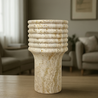 Echo Vase - Travertine