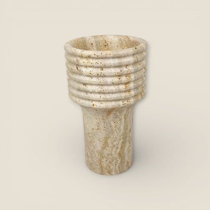 Echo Vase - Travertine