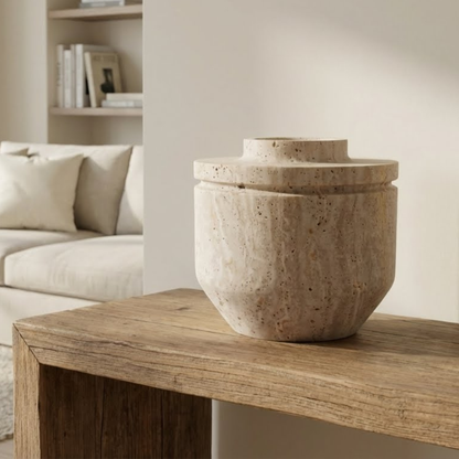 Assorted Vase - Travertine