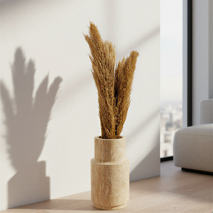 Tiered Vase - Travertine