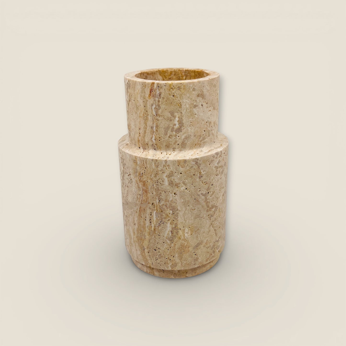 Tiered Vase - Travertine