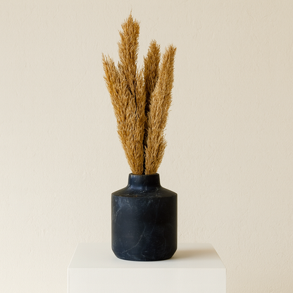 Wide Bottom Vase - Black