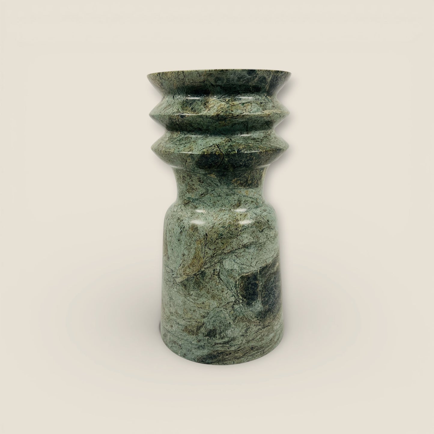 Ribbed Vase - Green