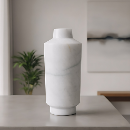 Cylindrical Vase - White