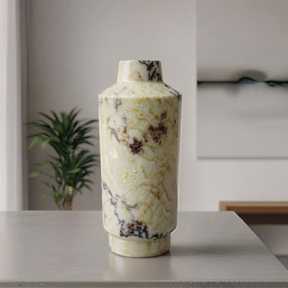 Cylindrical Vase - Red & White