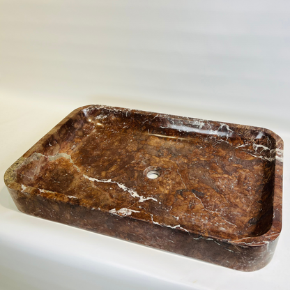 Arced Renctangle Sink - Burgundy