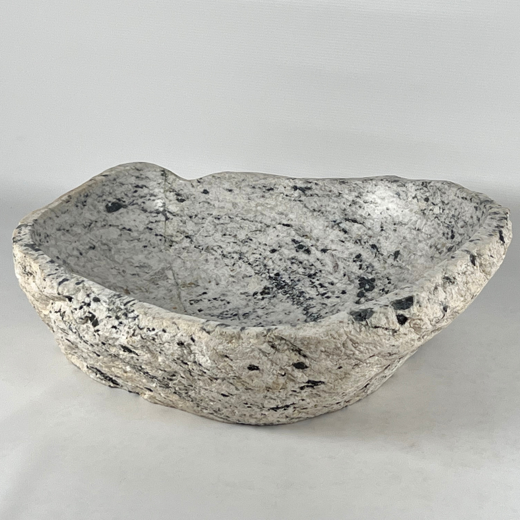 Black Spotted River Stone Sink