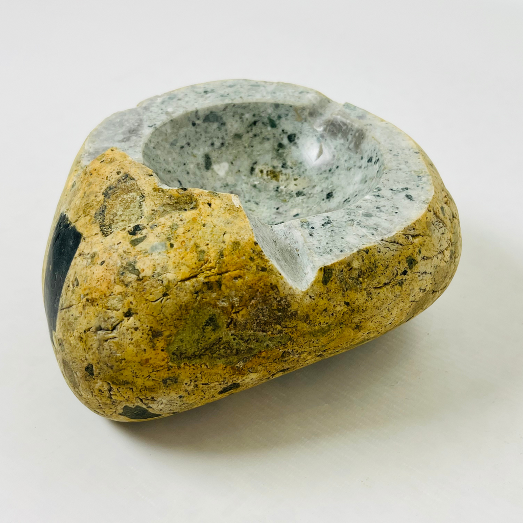 River Stone Mustard Shell Ash Tray