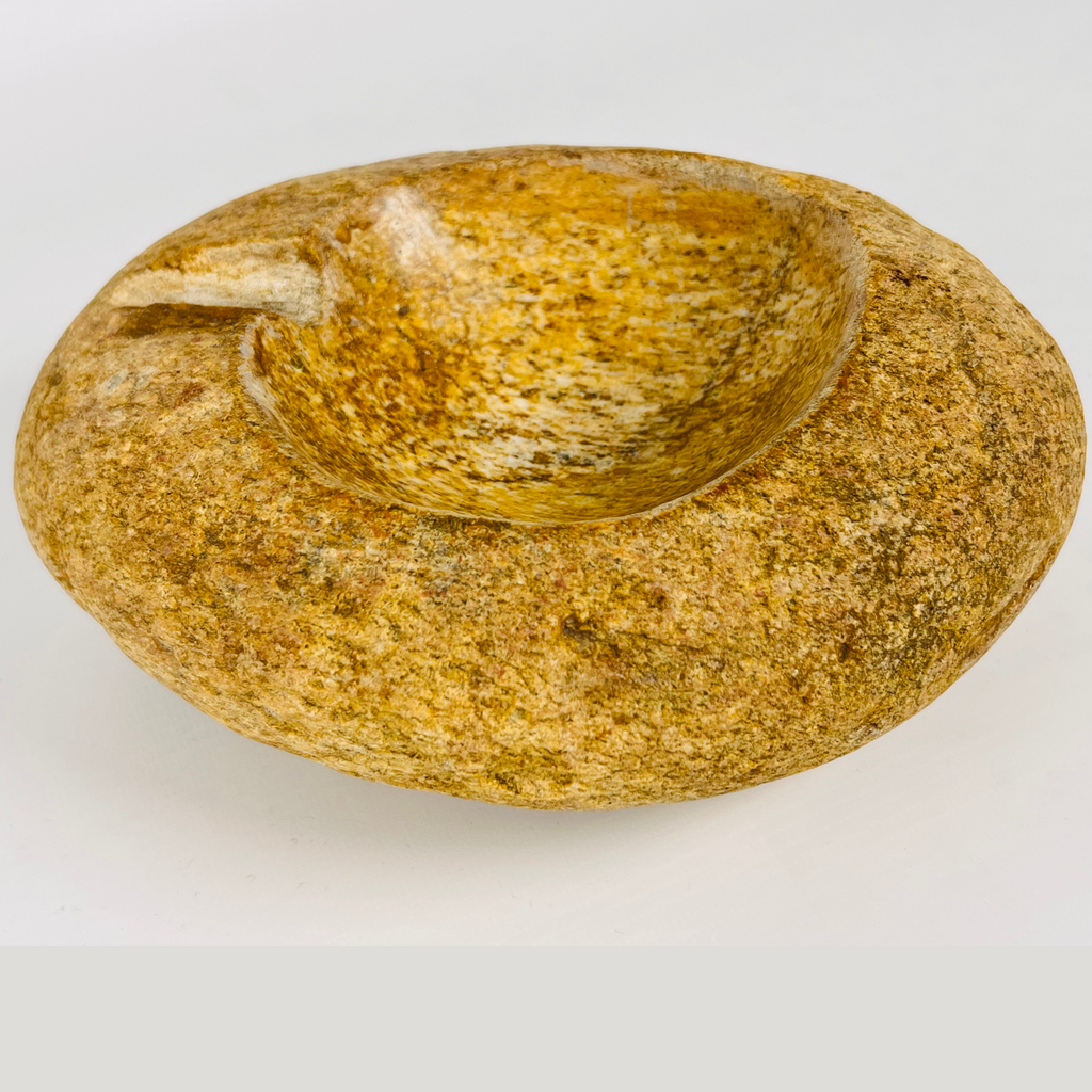 River Stone Brass Ash Tray