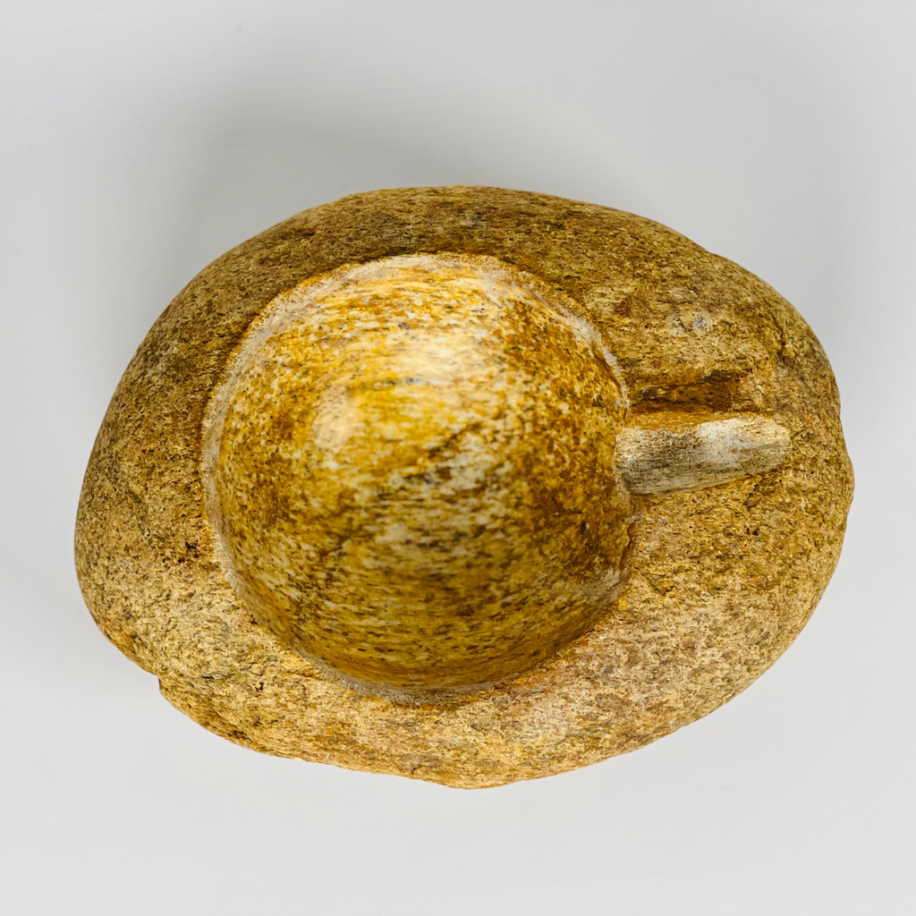 River Stone Brass Ash Tray